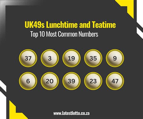 uk49s teatime predictions|49's Results Lunchtime and Teatime, most common numbers, .